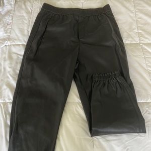 Zara Faux Leather Joggers